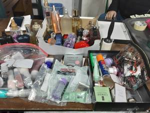 Large Lot Of Partial Perfumes, Cosmetics, Make Up & Samples