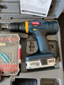 lot 15 image: Ryobi HP 1442M  HP 1802M Cordless Drill