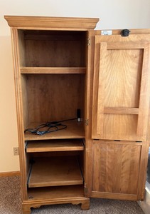 lot 28 image: Space Saving Office Crafting Armoire Cabinet