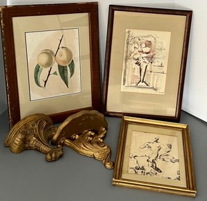 lot 112 image: Various Artworks and Sconce Shelfs