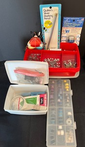 lot 123 image: Sewing Bobbins, Thread and Accessories