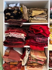 lot 17 image: Sew What  Entire Wall of Fabric
