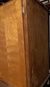 lot 39 image: Vintage Wood Garage Cabinets