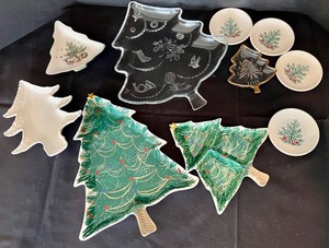 lot 166 image: Christmas Platters and Linens