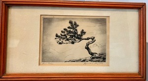 lot 171 image: Lyman Byxbe  Lone Pine  Etching and Decor