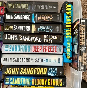 lot 189 image: Author John Sandford Bin of Books