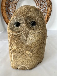 lot 97 image: Its a hoot MCM Carved Stone Owl and more