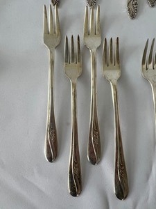 lot 201 image: Vintage Assorted Cocktail Forks