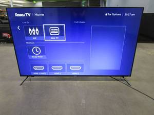 lot 857 image: Element 70 4K UHD Roku Smart TV E4AA70R (CUTS)