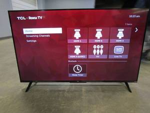lot 861 image: TCL - 43 Class 4-Series 4K UHD HDR Smart Roku TV