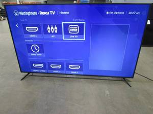 lot 862 image: Westinghouse 65 4K Ultra HD Roku Smart TV WR65UT4212