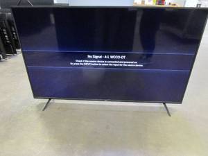 lot 879 image: VIZIO 65-Inch V-Series 4K UHD LED HDR Smart TV (LINE AT BOTTOM OF SCREEN, VERY SLIGHT SCRATCHING)