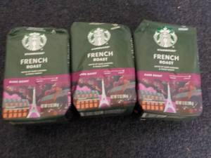 3 - 12 oz Starbucks French Roast Gr...