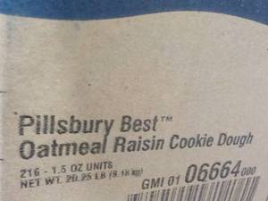 Pillsbury Best Oatmeal Raisin 20 lb...