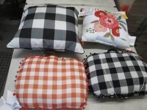 4 Assorted Throw Pillows...