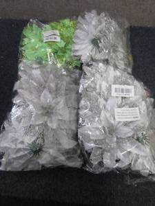4 pks Decorative Holiday Flowers...