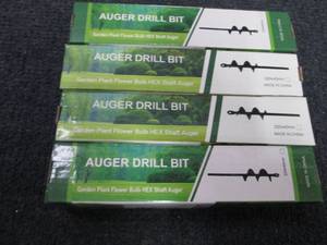 4 Auger Drill Bits for Bulb Plantin...