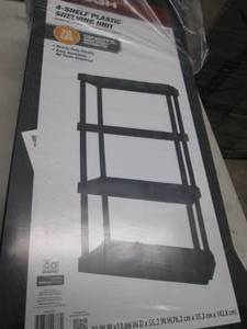 Hyper Tough 4 Shelf Plastic Shelvin...