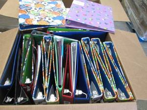 Box of Assorted 3 Ring Binders...