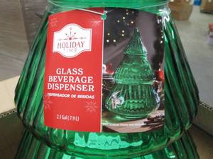 2 Christmas Glass Beverage Dispense...