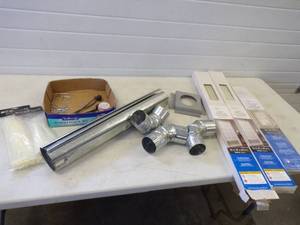 3 Stove Pipe with elbows and mini blinds