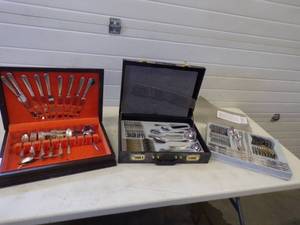 Silver Ware Set with Cases