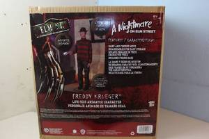lot 52 image: 6 Life size Freddy Kruger Animated Decor NEW -Collectible GreenRedMulticolor Model # 222216