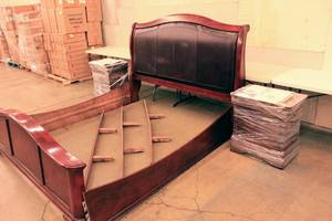 lot 201 image: King Size Headboard and End Tables