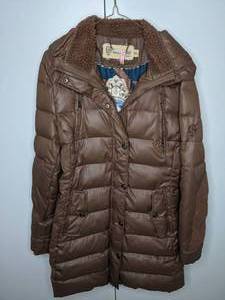 Giacomo The Jacket Womens Size XXL Zip-Up Snap Front Brown Puffer Coat