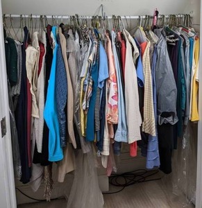 Large Assortment of Womens Tops, Sweaters, Jackets, Button Ups, Cardigans, Etc.
