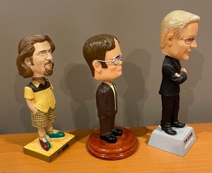 lot 84 image: The Dude, Tim Gunn and The Office Bobbleheads