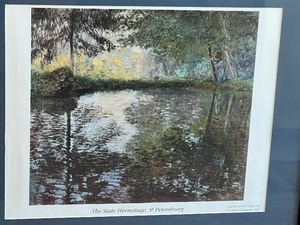lot 34 image: Framed Poster Print The State Hermitage Claude Monet