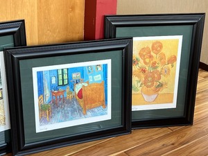 lot 35 image: Three Framed Van Gogh Poster Prints