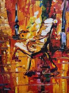 lot 6 image: Stunning Oil on Canvas Unsigned Paris Street Scene