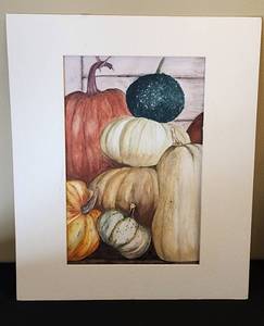 lot 134 image: Pair of Fall Harvest Paintings