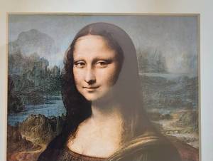 lot 143 image: Framed and Matted Mona Lisa Print