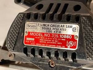 lot 175 image: Craftsman 7.25 Inch Circular Saw Model 315.10860