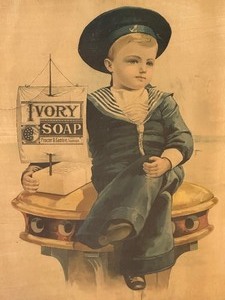 lot 24 image: Vintage Ivory Soap Advertising Print
