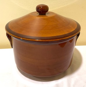 lot 312 image: French Ceramic Lidded Pot and Pullivuy Bakeware