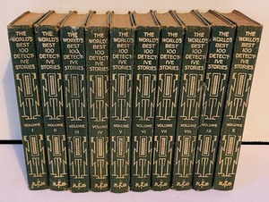 lot 347 image: The Worlds Best One Hundred Detective Stories in 10 Book Volumes by Eugene Thwing 1929