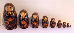 lot 349 image: Two Vintage Nesting Doll Sets