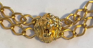 lot 375 image: 2 Golden Costume Jewelry Necklaces