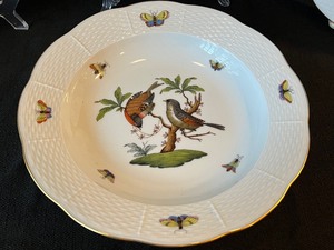 lot 35A image: Set of Five Herend Hungary Hand Painted Soup Bowls