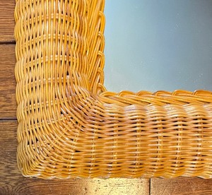 lot 382 image: Wonderful Wicker Framed Mirror
