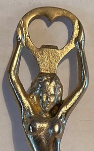 lot 175A image: Vintage Brass Nude Lady Bottle Opener