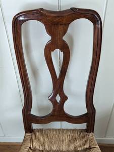 lot 43 image: Vintage French Provincial Chair with Rush Seat