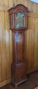lot 4 image: Antique John Eberman Tall Case Grandfather Clock