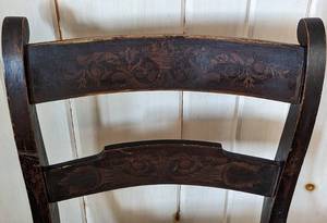 lot 227 image: Vintage Wood Chair with Rush Seat
