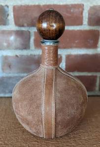 lot 220 image: Vintage Birks Italian Leather Decanter