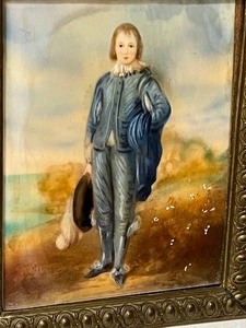 lot 49 image: Antique Miniature Painted Portrait